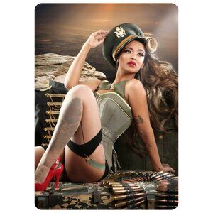 Corset Story Military Style Zip & Buckle Corset sz 38”